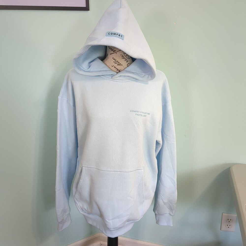 Comfrt Hoodie Pastel Edit Baby Blue Unisex small Oversized Unisex